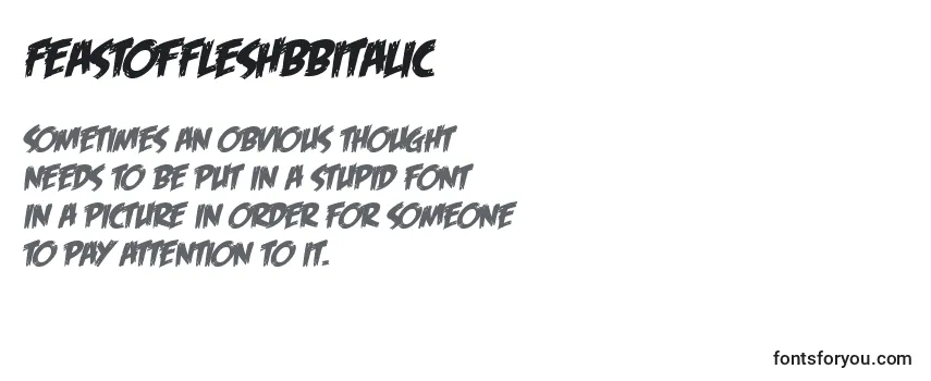 FeastOfFleshBbItalic Font