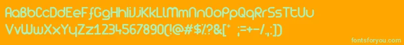 ZAristaLight Font – Green Fonts on Orange Background