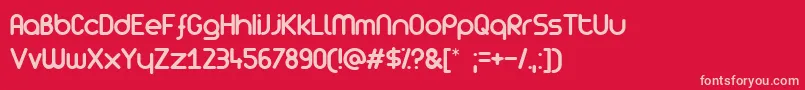 ZAristaLight Font – Pink Fonts on Red Background