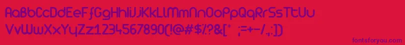 ZAristaLight Font – Purple Fonts on Red Background