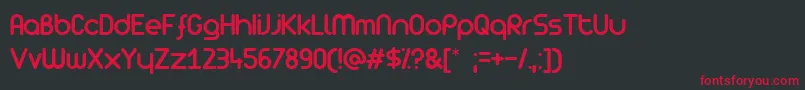ZAristaLight Font – Red Fonts on Black Background