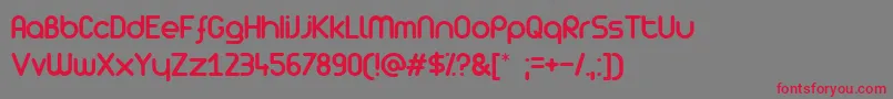 ZAristaLight Font – Red Fonts on Gray Background