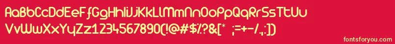 ZAristaLight Font – Yellow Fonts on Red Background