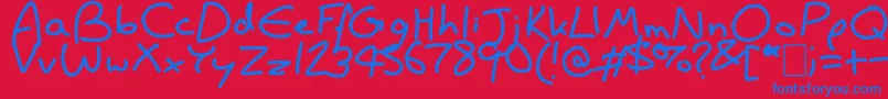 WisdomIsBetter Font – Blue Fonts on Red Background