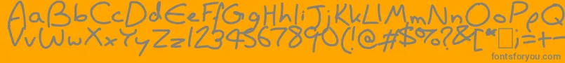 WisdomIsBetter Font – Gray Fonts on Orange Background