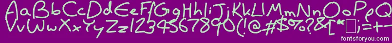 WisdomIsBetter Font – Green Fonts on Purple Background