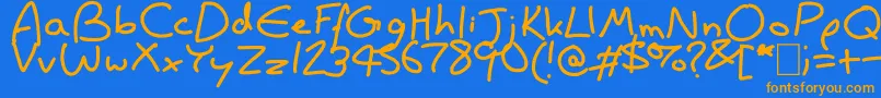 WisdomIsBetter Font – Orange Fonts on Blue Background