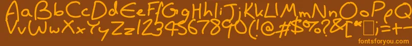 WisdomIsBetter Font – Orange Fonts on Brown Background