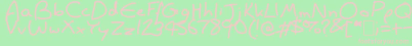 WisdomIsBetter Font – Pink Fonts on Green Background