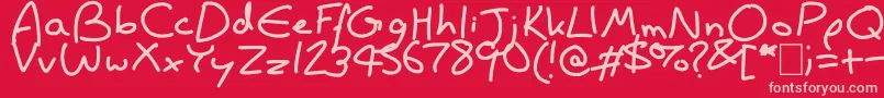 WisdomIsBetter Font – Pink Fonts on Red Background