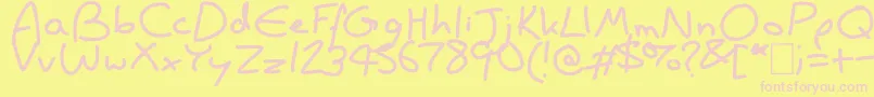 WisdomIsBetter Font – Pink Fonts on Yellow Background