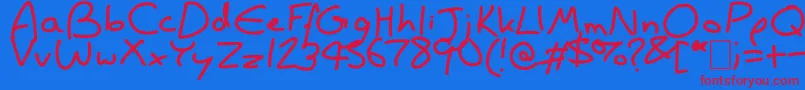 WisdomIsBetter Font – Red Fonts on Blue Background