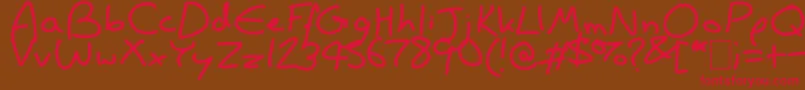 WisdomIsBetter Font – Red Fonts on Brown Background