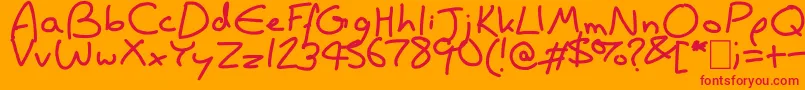 WisdomIsBetter Font – Red Fonts on Orange Background