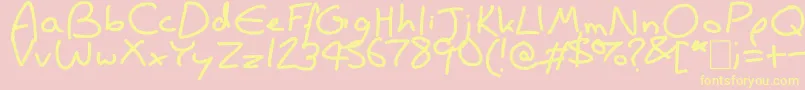 WisdomIsBetter Font – Yellow Fonts on Pink Background