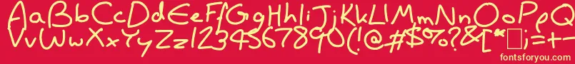 WisdomIsBetter Font – Yellow Fonts on Red Background