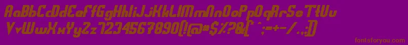 SwedenFunkisStraightoblique Font – Brown Fonts on Purple Background