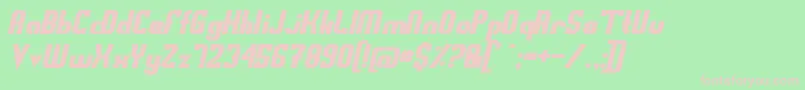 SwedenFunkisStraightoblique Font – Pink Fonts on Green Background