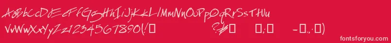 Espek Font – Pink Fonts on Red Background