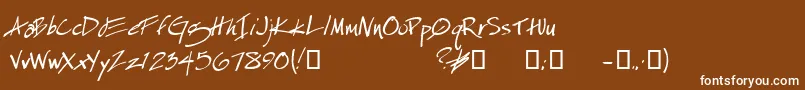 Espek Font – White Fonts on Brown Background