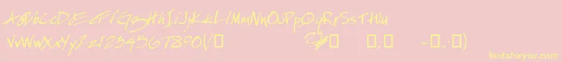 Espek Font – Yellow Fonts on Pink Background