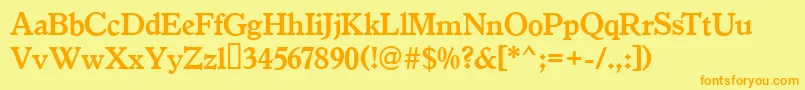 IstriaOldStyleBold Font – Orange Fonts on Yellow Background