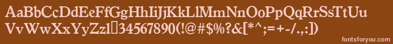 IstriaOldStyleBold Font – Pink Fonts on Brown Background