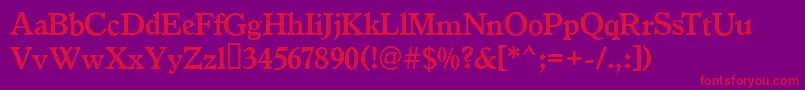 IstriaOldStyleBold Font – Red Fonts on Purple Background