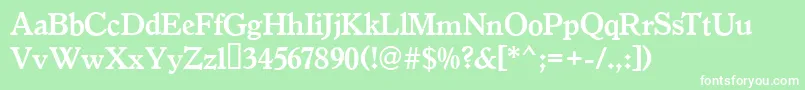 IstriaOldStyleBold Font – White Fonts on Green Background