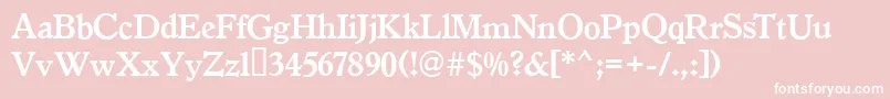 IstriaOldStyleBold Font – White Fonts on Pink Background