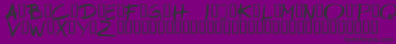 KrMarkerThin Font – Black Fonts on Purple Background