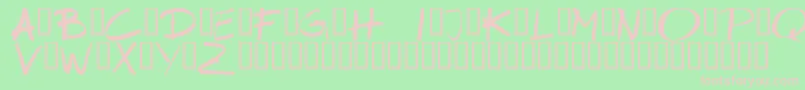 KrMarkerThin Font – Pink Fonts on Green Background