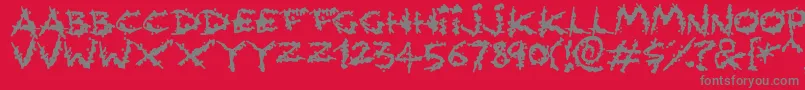 Splatlings Font – Gray Fonts on Red Background