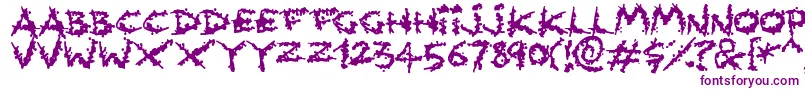Splatlings Font – Purple Fonts on White Background