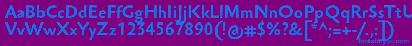 Police SebastianTextProBold – polices bleues sur fond violet