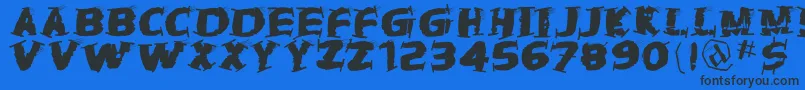 Thetrampstrash Font – Black Fonts on Blue Background