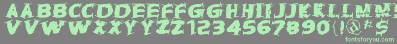 Thetrampstrash Font – Green Fonts on Gray Background