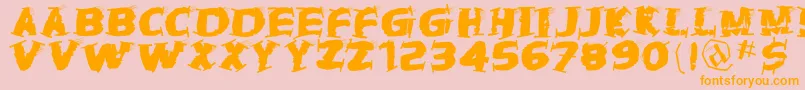 Thetrampstrash Font – Orange Fonts on Pink Background