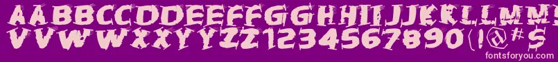 Thetrampstrash Font – Pink Fonts on Purple Background
