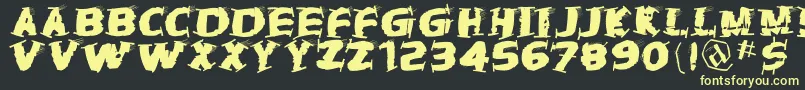 Thetrampstrash Font – Yellow Fonts on Black Background
