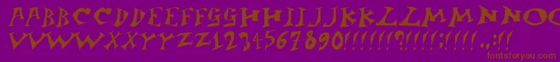 Jangb ffy Font – Brown Fonts on Purple Background