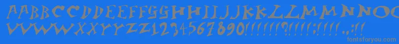 フォントJangb ffy – 青い背景に灰色の文字