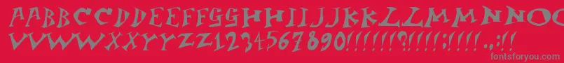 Jangb ffy-Schriftart – Graue Schriften auf rotem Hintergrund
