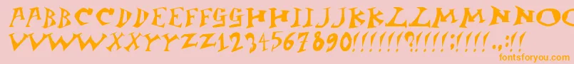 Jangb ffy Font – Orange Fonts on Pink Background