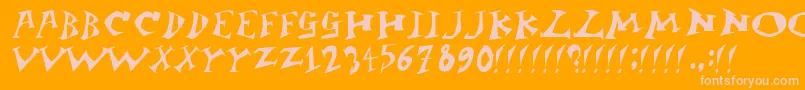 Jangb ffy Font – Pink Fonts on Orange Background