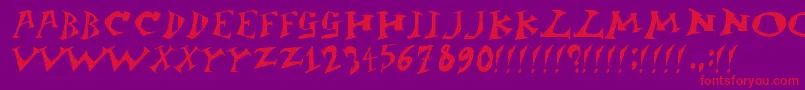 Jangb ffy Font – Red Fonts on Purple Background