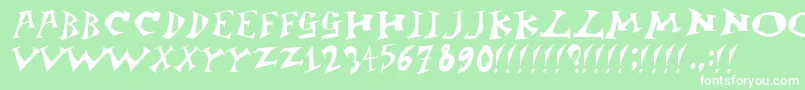 Jangb ffy Font – White Fonts on Green Background