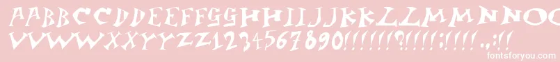 Jangb ffy Font – White Fonts on Pink Background