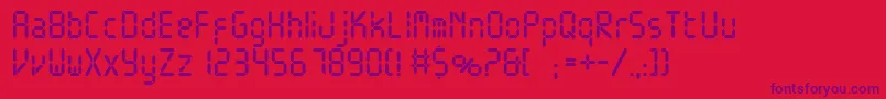 Electronicac Font – Purple Fonts on Red Background