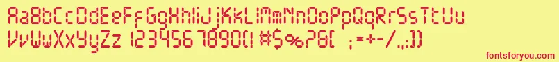 Electronicac Font – Red Fonts on Yellow Background